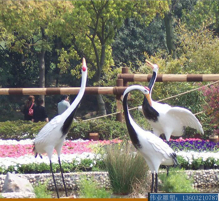 丹顶鹤雕塑造型园林景观动物
